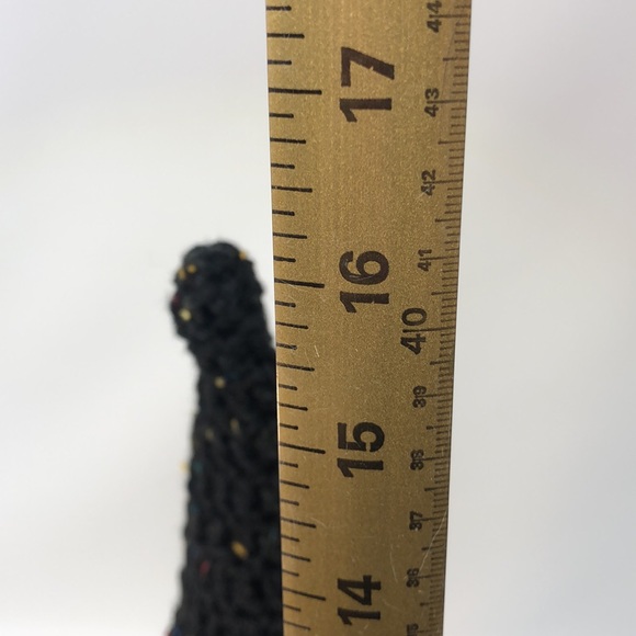 Hand crochet witch hat great costume hat black speckled yarn burnt orange - Picture 4 of 9